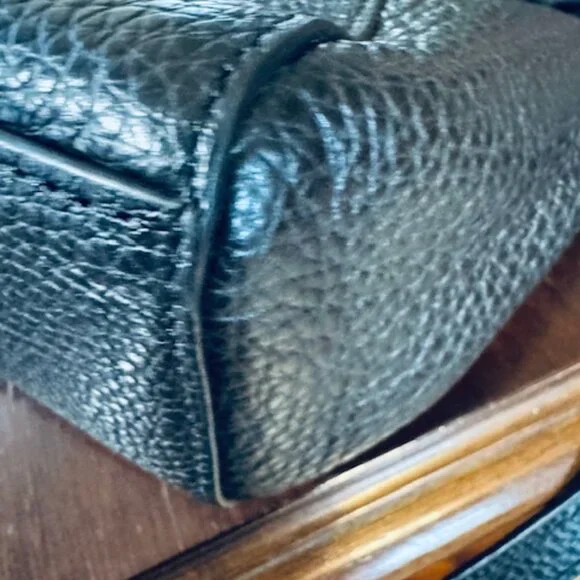 Coach Kelsey Satchel Black Pebbled Leather Gold HW NWOT Pristine w Strap - Picture 9 of 9